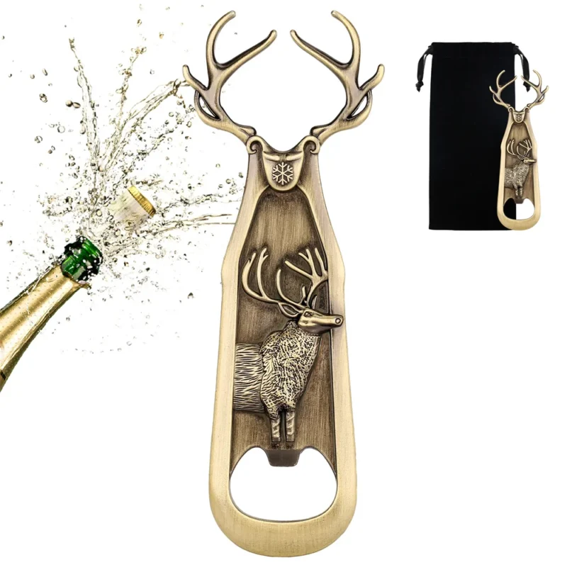 S883762f703924d8e807447e8a9e40234E.webp Alloy Metal Beer Bottle Opener Deer Reindeer Antlers Design Openors Kitchen Bar Tool Christmas Thanksgiving Birthday Gift