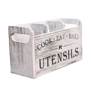 Wooden Storage Rack For Baking Utensils Move Around Countertops With Ease For Kitchen Hopsticks Spoon Storage Box Widely Used