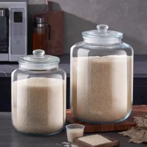 Large Size Glass Storage Jars Sealed Design Home Decor Wide Mouth Containers Reusable Kitchen Storage Transparent Glass Jar