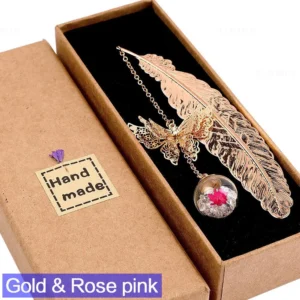 Elegant Metal Feather Bookmark Gift for Women Book Lovers Teachers Ideal for Birthdays Christmas Mothers Day
