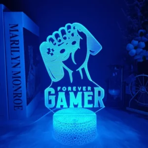 3D LED Gaming Party Setup Lamp Gaming Room Lamp Decoration USB Powered Night Light Table Lamp For Bedroom Decor Christmas Lights