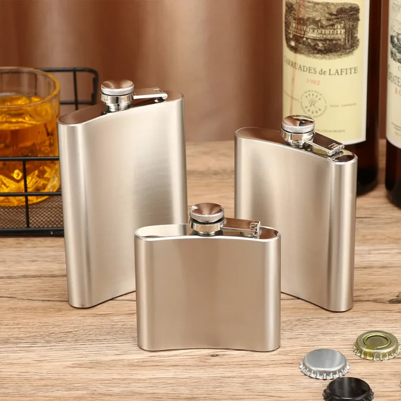 Stainless Steel Hip Flask Portable Liquor Flask Leakproof Drinking Bottle Alcohol Wine Whiskey Holder Drinkware Wedding Party