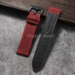 S91c4586846614b4bacda7add2cfaac2cJ.webp Leather Watch Band Strap 18mm 20mm 22mm 24mm Sport Vintage Leather Men Women Watchband Stainless Steel Buckle Watch Accessories
