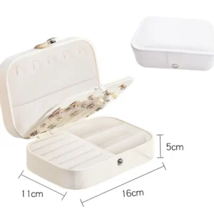 2024 Portable Jewelry Box Jewelry Organizer Display Travel Jewelry Case Boxes Button Leather Storage Zipper Jewelers