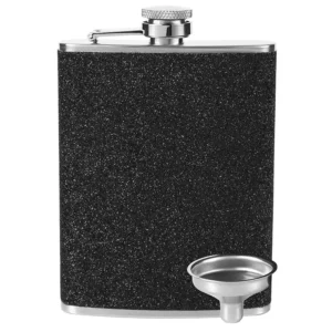 8oz Glitter Bling Hip Flask Stainless Steel Hip Flask with Never-Lose Cap and Funnel Leakproof Liquor Alcohol Flasks For Whiskey