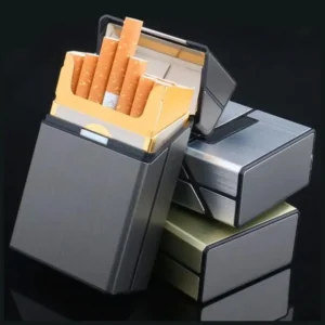 Portable 20pcs Aluminum Cigarettes Case Regular King Size Plastic Cigar Tobacco Holder Box Storage Container Smoking Accessories