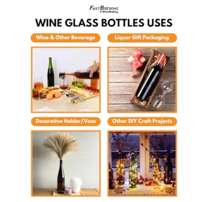 S97603c0ea6b645108dd0356615085cfdS.webp 750 ml Clear Bordeaux Wine Bottles Pack of 12 Screw top finish with 12 Black PLASTIC caps W5 Flint Flat-Bottomed Glass Bottles