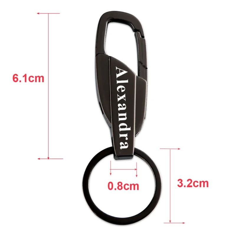 Custom Personalized Lettering Keychain Men Key Chain Key Ring Waist Hanged Key For Car Plate Number Logo Anti-lost Keyring
