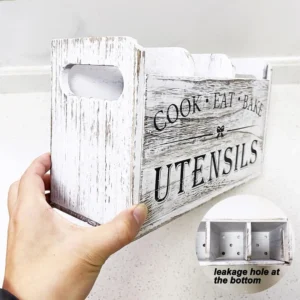 Wooden Storage Rack For Baking Utensils Move Around Countertops With Ease For Kitchen Hopsticks Spoon Storage Box Widely Used