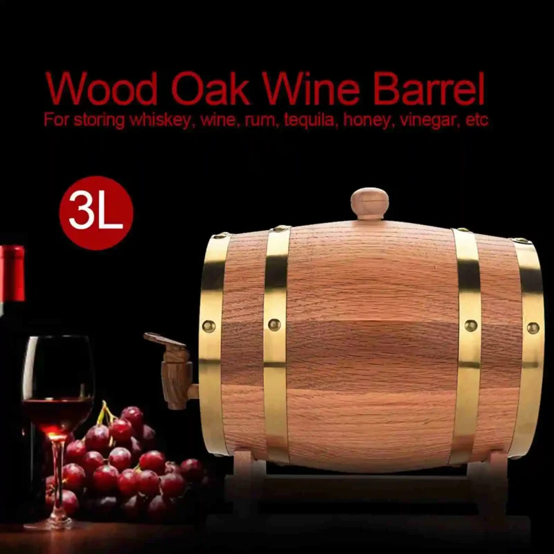 Barrel for Beer Oak Timber Wine Barrel Vintage Wood Oak Timber Wine Barrel for Beer Whiskey Rum Port Vintage 1.5/3/5/10L