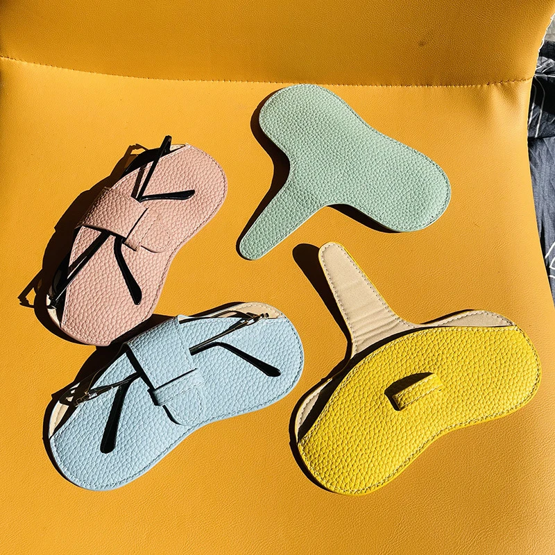 Glasses Case Women Leather Soft Glasses Bag Fashion Portable Sunglasses Box Bag Accessories Solid Eyewear Protector Case Pouch