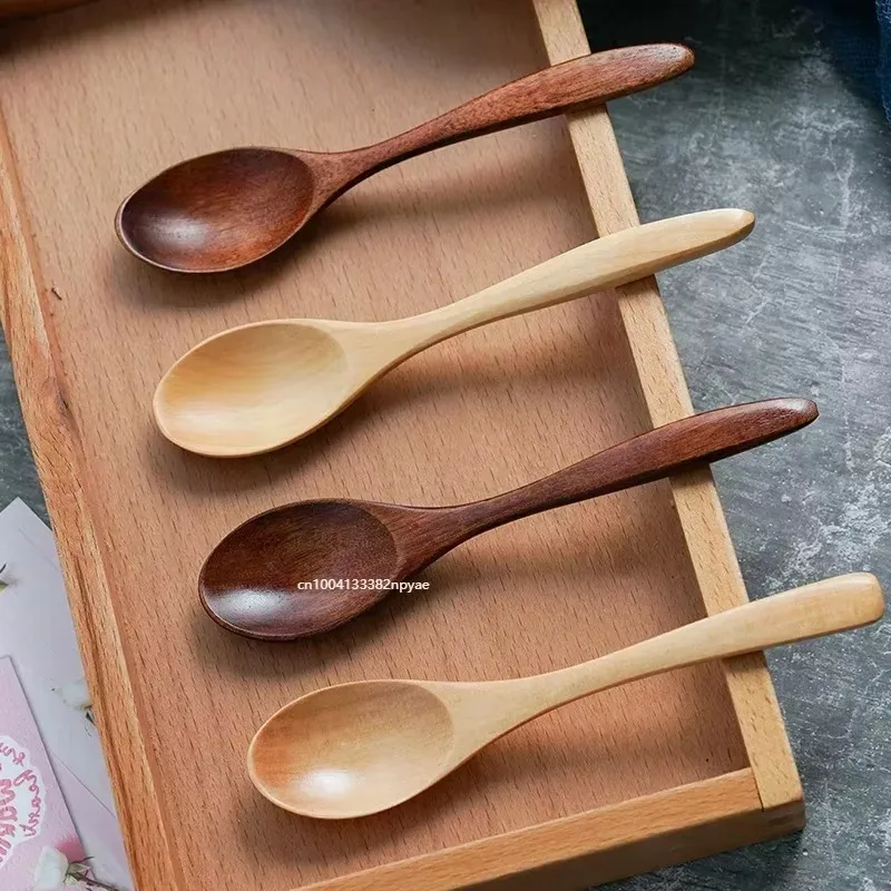 S9d36224a21bc44699e13e0f45c139e094.webp Wooden Spoon Wood Tableware Spoon Anti-Scald Tea Coffee Stirring Spoons Kitchen Cooking Utensil Tool Soup Teaspoon Cucharas 숟가락