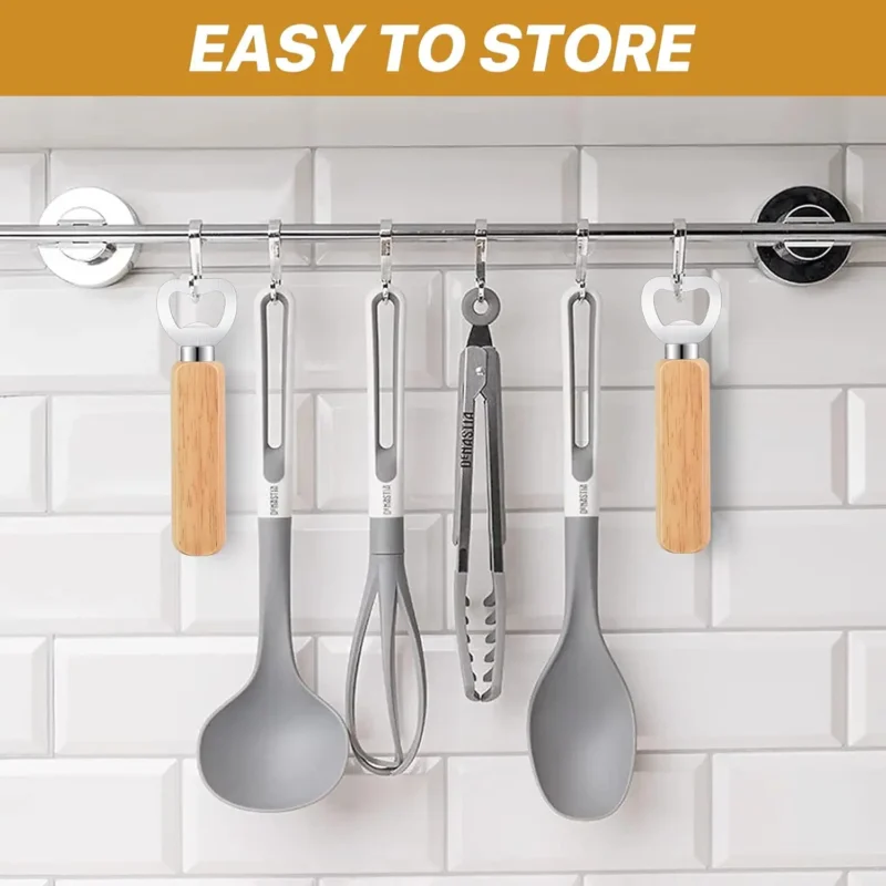 1-30PCS Stainless Steel Wooden Bottle Opener For Home Kitchen Bar Restaurant Party Gift Kitchen Accessories  Gadget