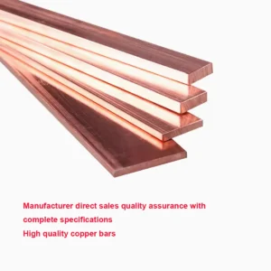 T2 Red Copper Flat Bar Plate Strip Thick 0.05/0.1/0.2-10mm Pure Copper Rectangular Solid Metal Sheet Width 5/6-12mm Length 500mm