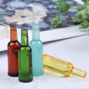 6Pcs 1:12 Dollhouse Miniature Beer Wine Drink Bottle Doll Kitchen Accessories