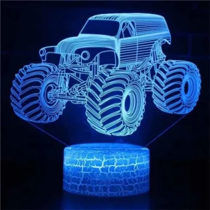 Car,Truck,Tractor,Excavator 3D Night Light LED Touch Illusion Table Lamp Baby Bedroom Decor Gift Lamps for Christmas Birthday
