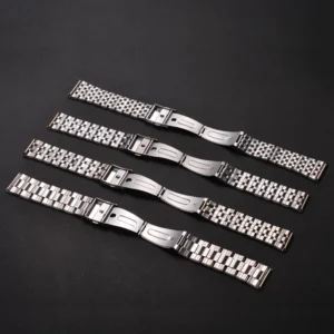 Metal Strap18mm 20mm 22mm Universal Stainless Steel Watch Band Folding Safety Buckle for Women Bracelet Watch Belt Accessories