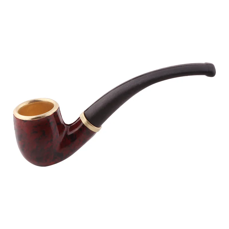 Sa2b0d2d2bc3c4d429acbfb00732d9029w.webp New Tobacco Pipe Resin Bent Pipe Cigarette Filter Handheld Cigar Tobacco Pipe Smoker Tool Mini Curved Smoke Beginner Smoking