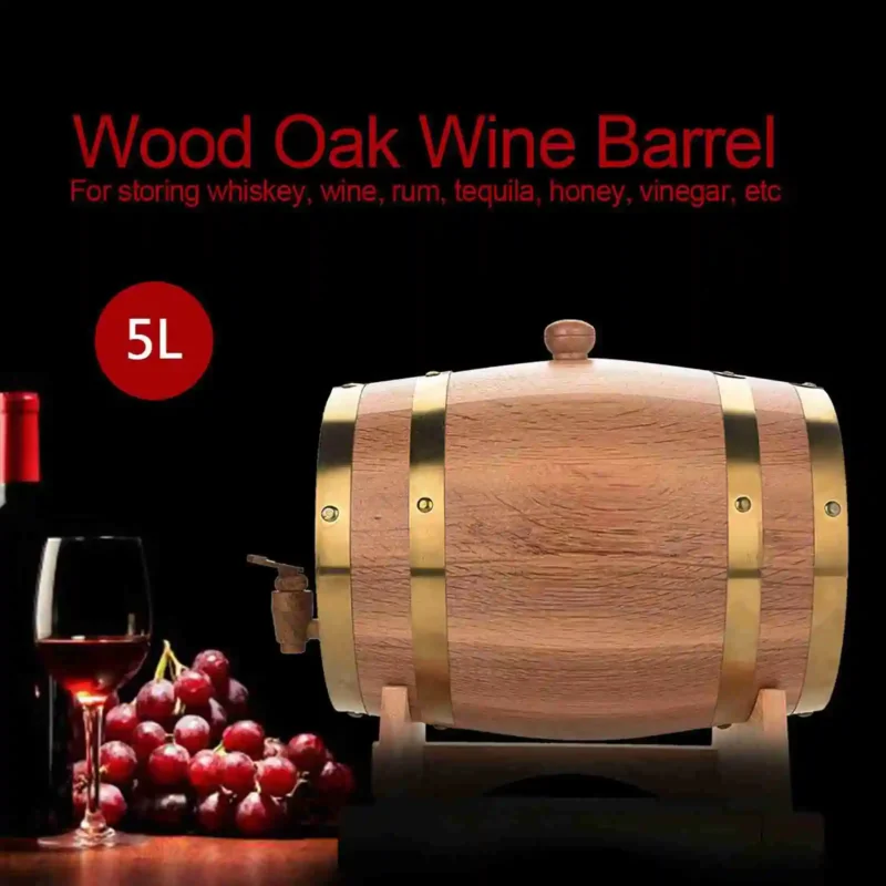 Barrel for Beer Oak Timber Wine Barrel Vintage Wood Oak Timber Wine Barrel for Beer Whiskey Rum Port Vintage 1.5/3/5/10L