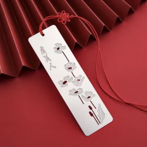 Metal Bookmark Creative Chinese Style Exquisite Stainless Steel Hollow Book Clip Stationery School Office Supplies Student Gifts