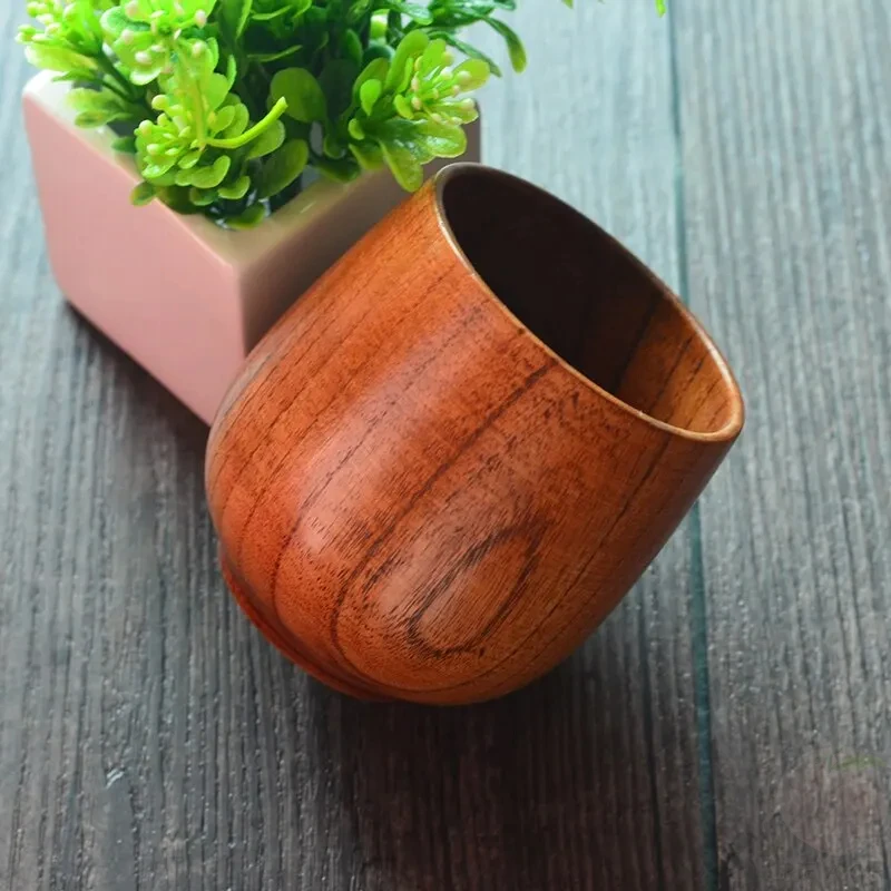 100Ml Woodens Big Belly Cup Creative Pattern Wooden Solid Wood Handcarved Anti Scald Tea Cups Simple Fragrant Original Tableware