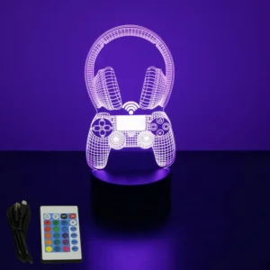 NEON GAMER 3D Lamp LED Night Light Gaming Setup RGB Children's Lamps Gamer Room Decoration Bedroom Table Lamp Personalized Gifts