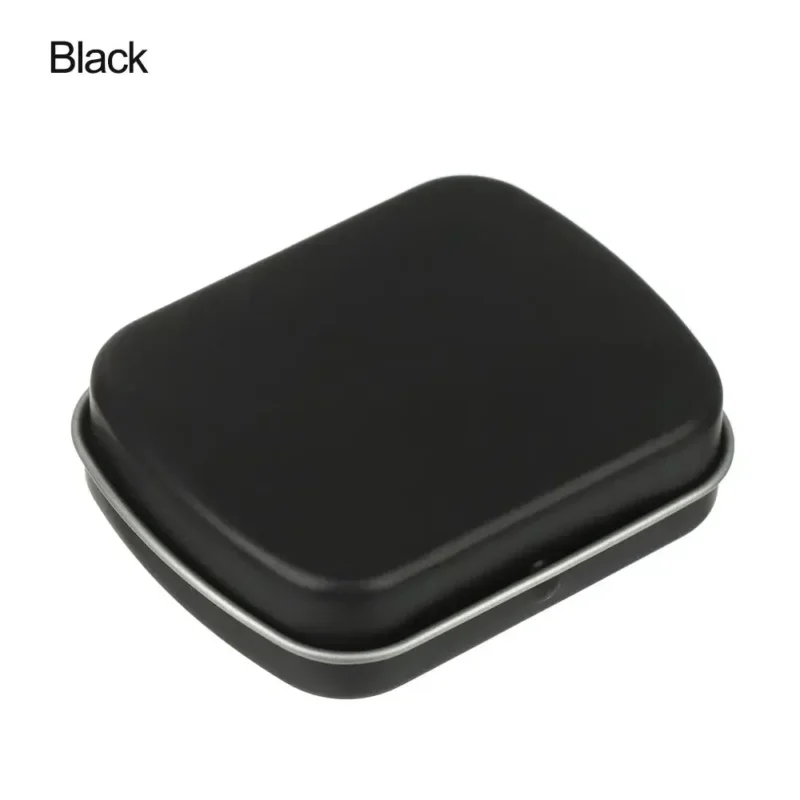 1PC New Metal Rectangular Storage Box Container with Lid Small Tin Boxes Empty Containers Silver Storage Box Case Organizer