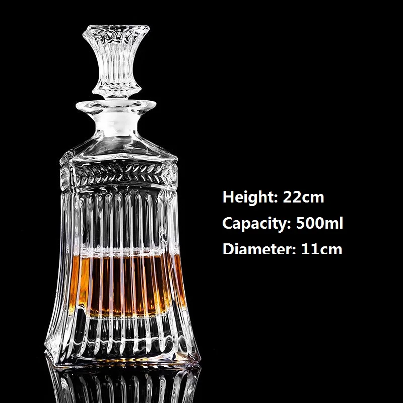 Crystal Glass Wine Red Bottle  Wine Decanter Whiskey Liqour Pourer Home Bar Vodka Beer Bottle Jar Jug JR