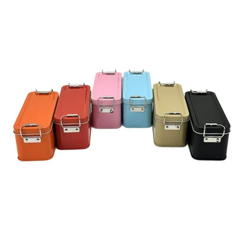 With Lid Tinplate Box Rectangular Shape With Buckle Iron Box Buckle High Quality Storage Iron BoxBuckle Iron Box Gift Packaging