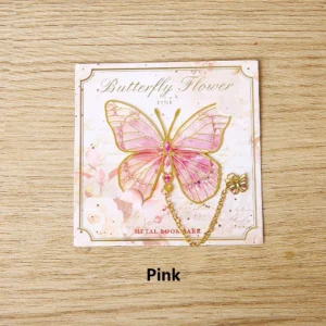 2024 Cute Butterfly Metal Bookmark Colorful Bronzing Bookmark With Chain Gifts For Book Lovers Readers Writers Friends Adults