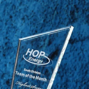 Customized Transparent Crystal Trophy, Gold Silver Copper, Five-Star, Excellent Staff Award, Home Decoration, 1Pc