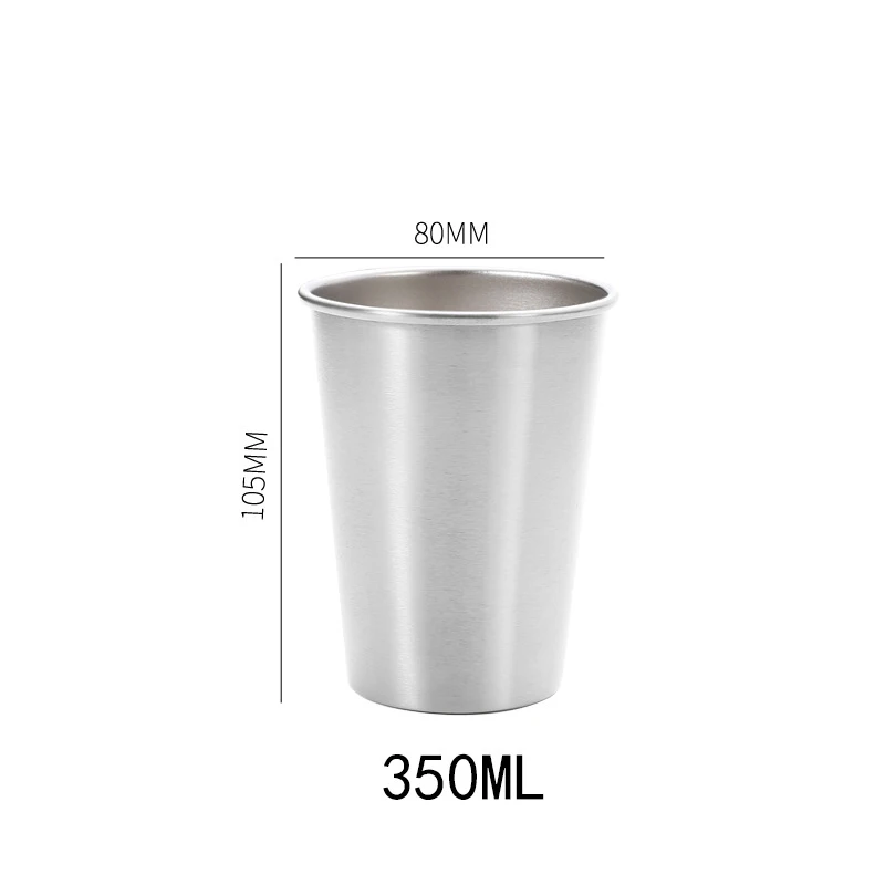 350/500ml Stainless Steel Cups Household Office Bar Kitchen Drinks Coffee Tumbler Tea Drinking Beer Mug Metal Drink Cup