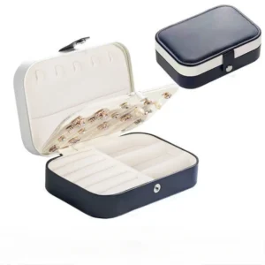 2024 Portable Jewelry Box Jewelry Organizer Display Travel Jewelry Case Boxes Button Leather Storage Zipper Jewelers
