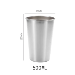 350/500ml Stainless Steel Cups Household Office Bar Kitchen Drinks Coffee Tumbler Tea Drinking Beer Mug Metal Drink Cup