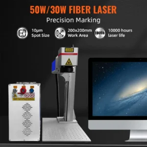 VEVOR Laser Marking Machine 30/50W Fiber Laser Engraving Machine Metal Stainless Steel Cutting Gold Silver Ring Laser Engraver