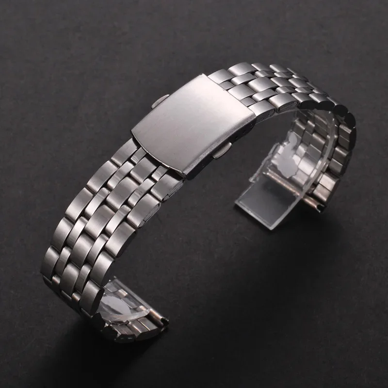 Metal Strap18mm 20mm 22mm Universal Stainless Steel Watch Band Folding Safety Buckle for Women Bracelet Watch Belt Accessories