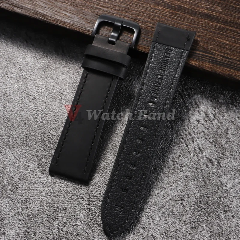 Sb14ef9de24ba4a298066f5584c9f07467.webp Leather Watch Band Strap 18mm 20mm 22mm 24mm Sport Vintage Leather Men Women Watchband Stainless Steel Buckle Watch Accessories