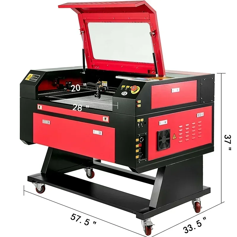 VEVOR Laser Engraver CO2 Laser Engraving Machine RUIDA Board Compatible with Lightburn 60-130W Laser Tube Woodworking Tools