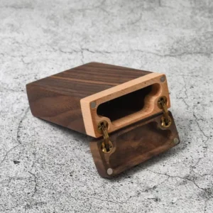 Sb661d83f874b4fc7a15504f333b39439g.webp Black Walnut Wood Cigarette Case Personalized Gift for Men Women 20 Capacity Cigar Storage Box Portable Wooden Cigarette Box