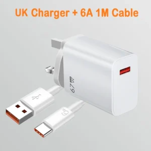67W USB Fast Charger for Xiaomi 14 13 12 11 10 Ultra Redmi Note 12T 13 Pro Turbo Quick Charge Type C Cable Fast Charging Adapter