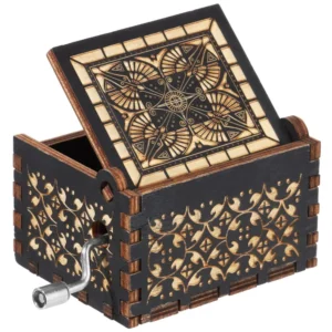 You are My Sunshine Engraved Hand-Cranked Wooden Musical Box Suitable Gifts for Birthday Christmas Valentine's Day Thanksgiving