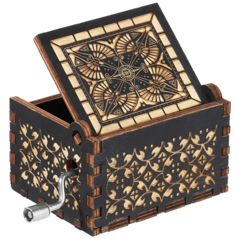 You are My Sunshine Engraved Hand-Cranked Wooden Musical Box Suitable Gifts for Birthday Christmas Valentine's Day Thanksgiving