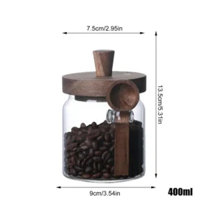 Glass Jars Glass Bottle Coffee Can Snack Storage Jar Glass Airtight Canister Sealed Food Container Ginger Cereal Dispenser