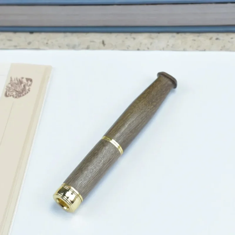 Double Filter Red Sandalwood Smoke Pipe Carved Dragon Mouth Real Wood Cleaning Friendly Compact And Durable Smoking Accessory