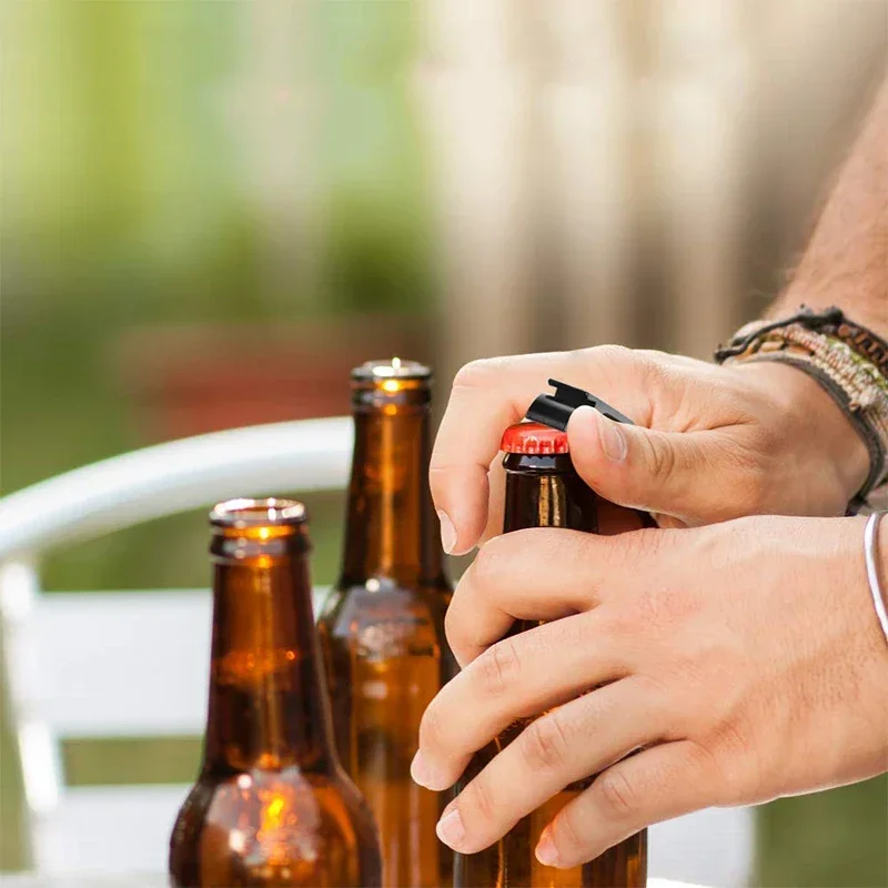 Color Mini Bottle Opener Metal Beer Drink Opener Keychain Small Practical Flat Portable Bottle Opener Suitable For Kitchen