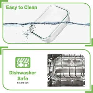 10 Pack Borosilicate Glass Meal Prep Containers with Locking Lids, Airtight Bento Boxes, BPA-Free & Leak Proof, 36oz & 14oz