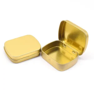 Metal Mini Hinged Iron Box Rectangular Empty Tin Storage Box Jewelry Pill Candy Cases Container Cosmetic Organizer Home Supplies