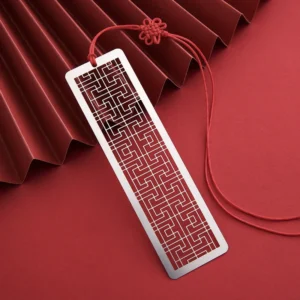 Metal Bookmark Creative Chinese Style Exquisite Stainless Steel Hollow Book Clip Stationery School Office Supplies Student Gifts