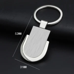 Sbe19082c75e6449586a55af667fe7f62I.webp 1PC New Metal Keychain Blank Keychain Stainless Steel Keyplate DIY Metal Key Rings Jewelry Accessories