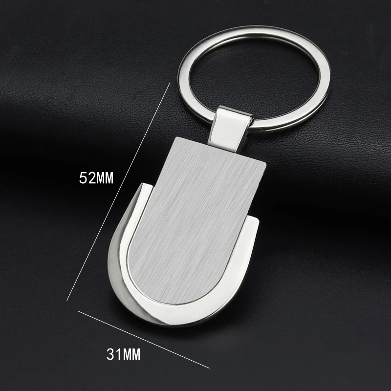 Sbe19082c75e6449586a55af667fe7f62I.webp 1PC New Metal Keychain Blank Keychain Stainless Steel Keyplate DIY Metal Key Rings Jewelry Accessories